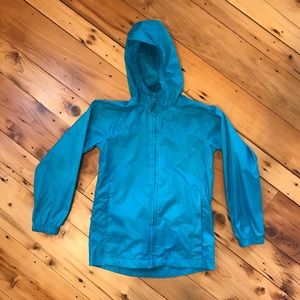 Lands’ End packable rain jacket, 6x-7